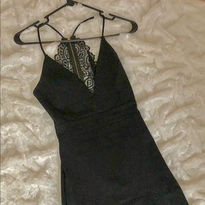 Black lace dress